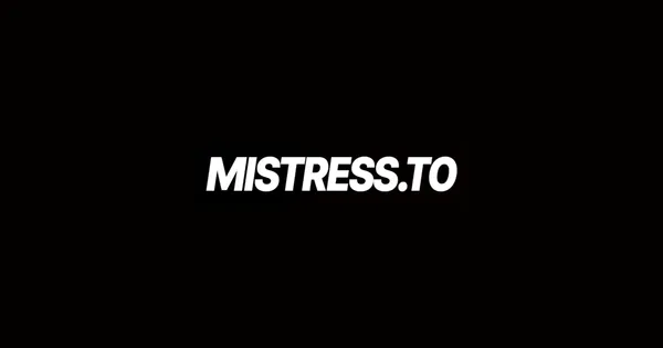 Mistress.to logo — white wordmark on a black background