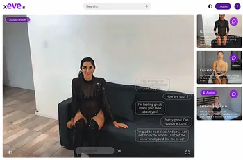 AI girlfriend with video chat on xeve.ai